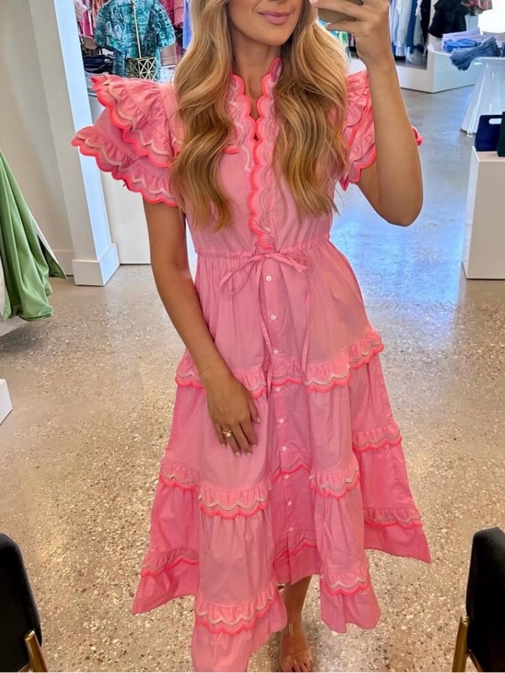 Celia B Eden Midi Dress Pink